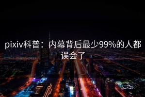 pixiv科普：内幕背后最少99%的人都误会了