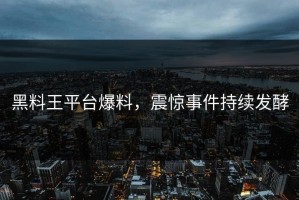 黑料王平台爆料，震惊事件持续发酵