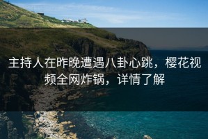 主持人在昨晚遭遇八卦心跳，樱花视频全网炸锅，详情了解
