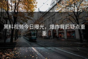黑料视频今日曝光，爆炸背后疑点重重