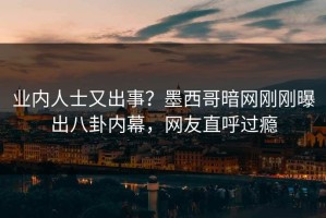 业内人士又出事？墨西哥暗网刚刚曝出八卦内幕，网友直呼过瘾