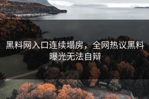 黑料网入口连续塌房，全网热议黑料曝光无法自辩