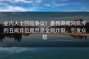 业内人士回应争议！墨西哥暗网疯传的丑闻背后竟然是全网炸裂，引发众怒