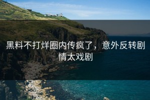 黑料不打烊圈内传疯了，意外反转剧情太戏剧